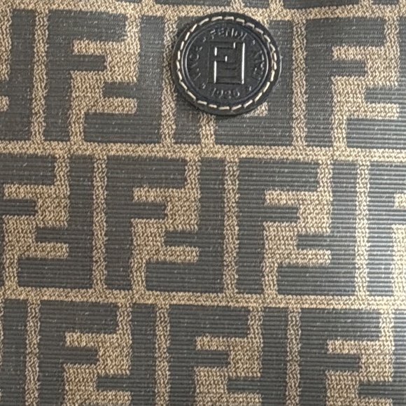 Vintage 80’s 90’s Fendi Zucca Bag PVC Canvas No Strap - Picture 6 of 12